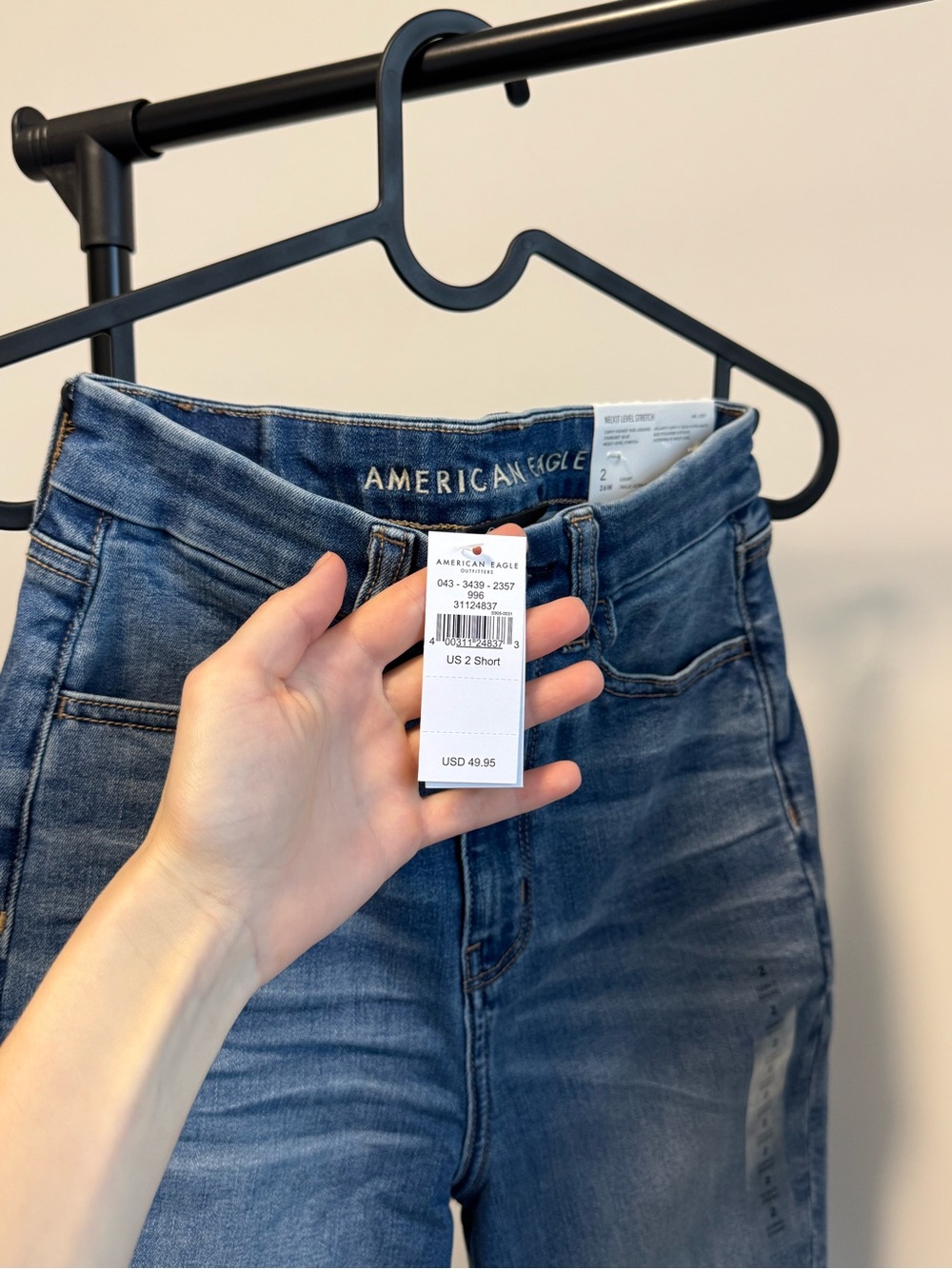 American Eagle Skinny Jeans Women Blue/Black 2 size 26 NEW - Picture 5 of 9